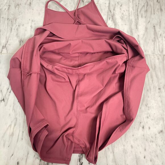 SET Active Sportbody XL Mauve Pink Racerback Flare Active Dress Built-In Shorts - Picture 8 of 13